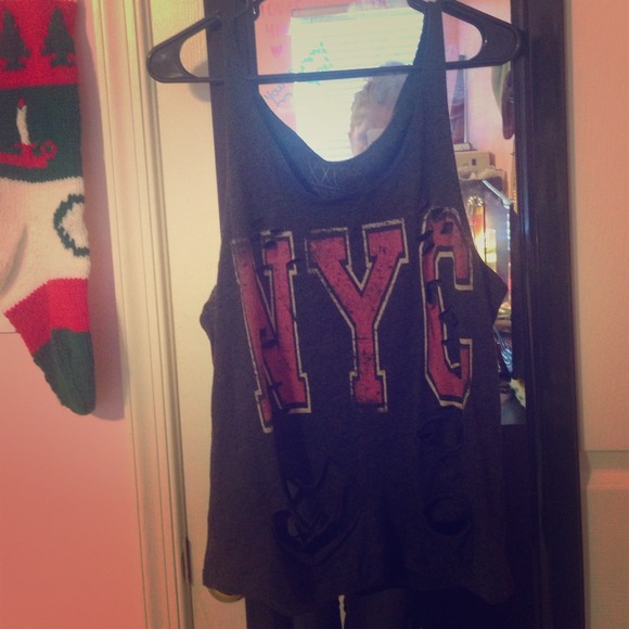 Distressed NYC Jersey tank