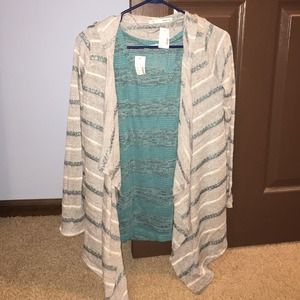 Cute top with cardigan!