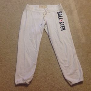 White Hollister sweats