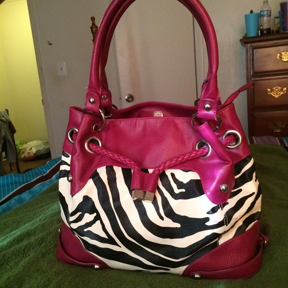 Zebra striped purse