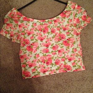 Flower crop top
