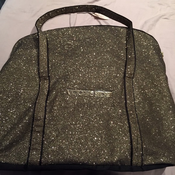 Tote bag! Spacious! Gold and Sparkly