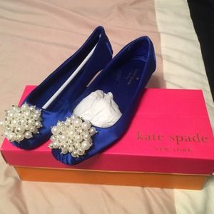 Kate Spade Flambé satin flats