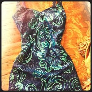 Beautiful Macys sequin blue mini dress OBO