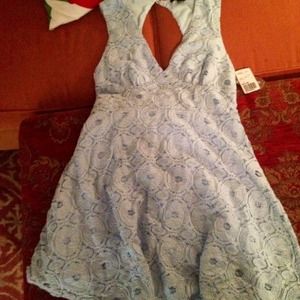 Sky blue short dress
