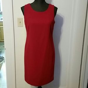 Red sheath dress