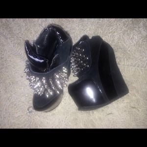 Jeffrey Campbell studded "sneaker" wedge heel