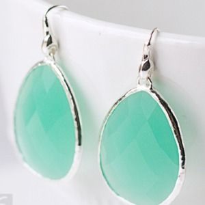 Aqua Serenity Stone Drop earrings