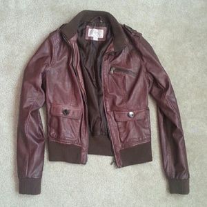 Xhilaration Brown Bomber Jacket