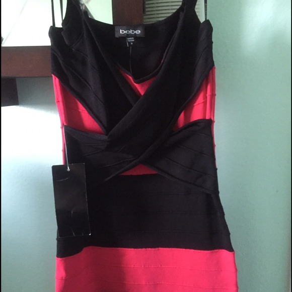 Pink & Black Bandage Dress. New with tags.