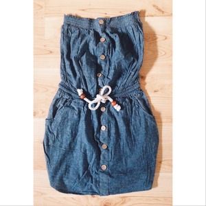 Derek Heart Strapless Dress