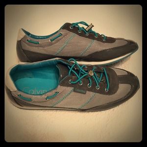 Calvin Klein Talisa Mesh/Crinkle Patent sneakers