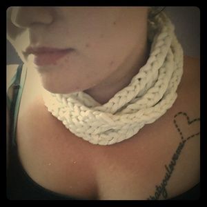Handmade box braid infinity scarf