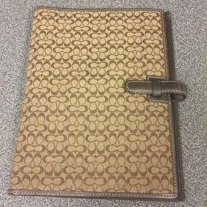 Coach leather planner