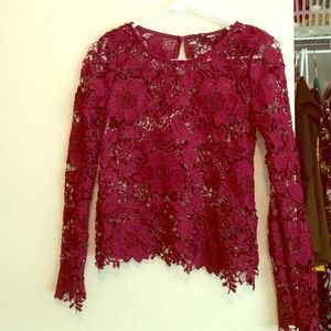 Bundled: Burgundy lace blouse