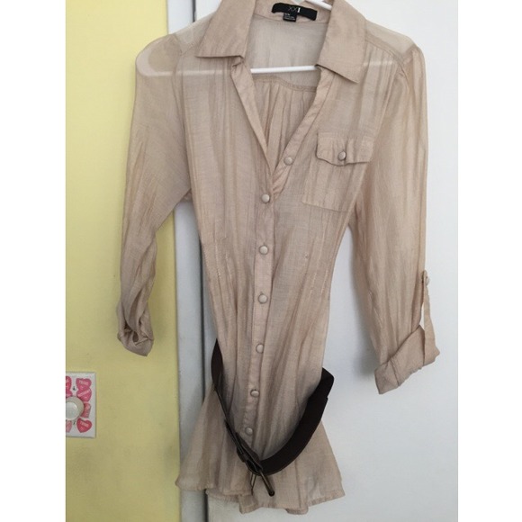 Long shirt with half sleeves