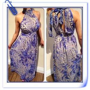 Blue Print lined dress