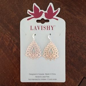 Sterling silver plated Lavishy earrings