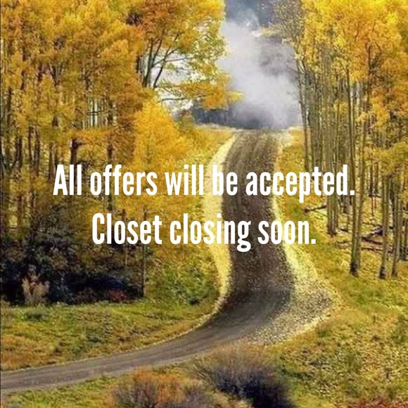 Closet closing Sale. All offers will be accepted!