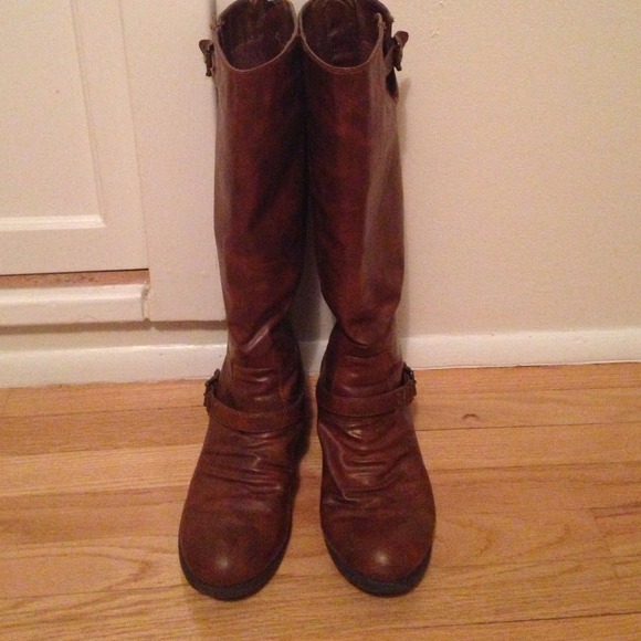 Brown tall boots