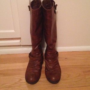 Brown tall boots