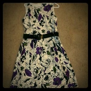 Women's dress with accent belt size 12