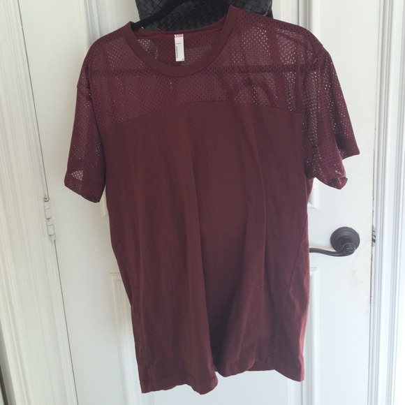 American apparel mesh athletic tee