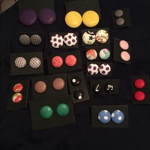 Custom Button Earrings