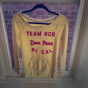 Hollister yellow hoodie dress sweatshirt