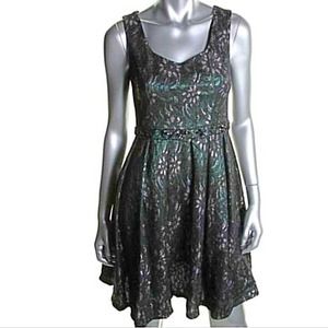 Decode 1.8 Green Lace Embellished Dress