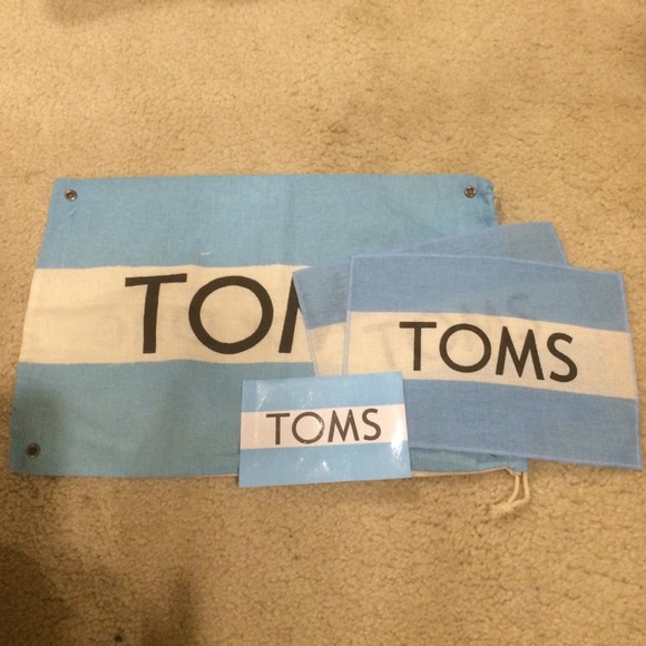 TOMS Other - FINAL PRICE!  TOMS bag, two flags, and sticker.