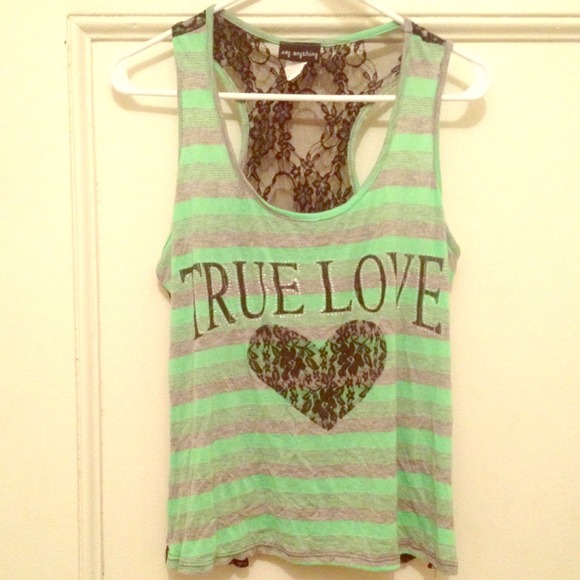 Tops - True love top w/ lace on the back Host Pick 1/4/15