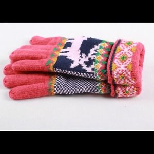 Winter Knit Gloves - Reindeer