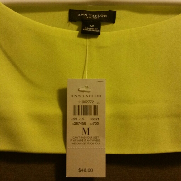 Color block top - lime yellow and gray - Picture 2 of 2