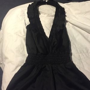 Black satin sexy romper!!!! Ouuuu