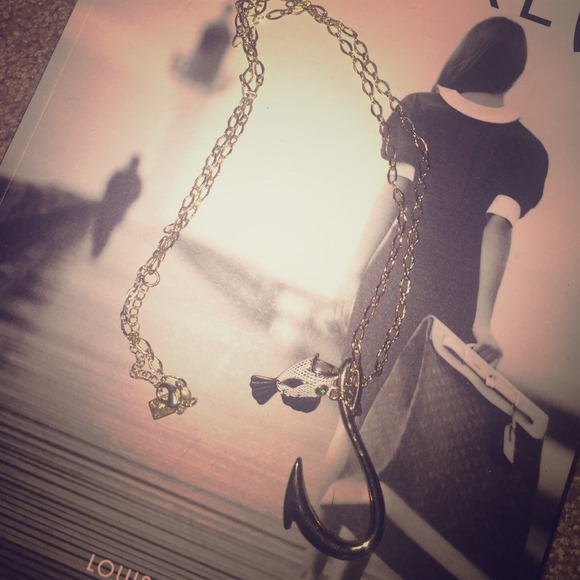 Lilly Pulitzer fish & hook necklace.