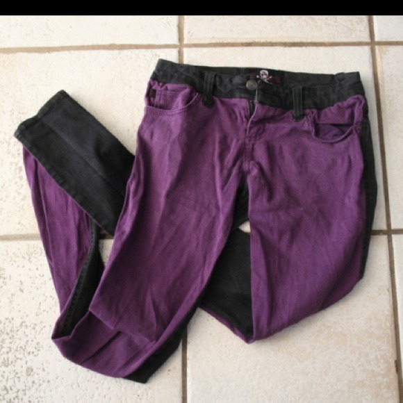 Purple & Black Skinnies