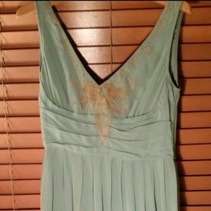 Stunning turqoise silk dress