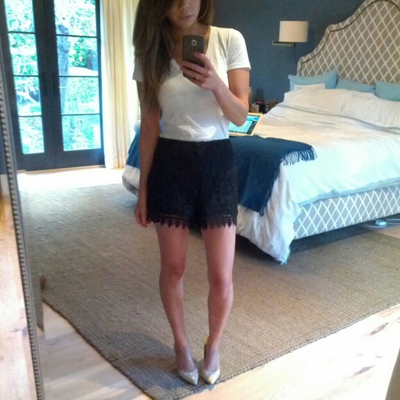 Blue Rain Pants - {SOLD} Black lace shorts