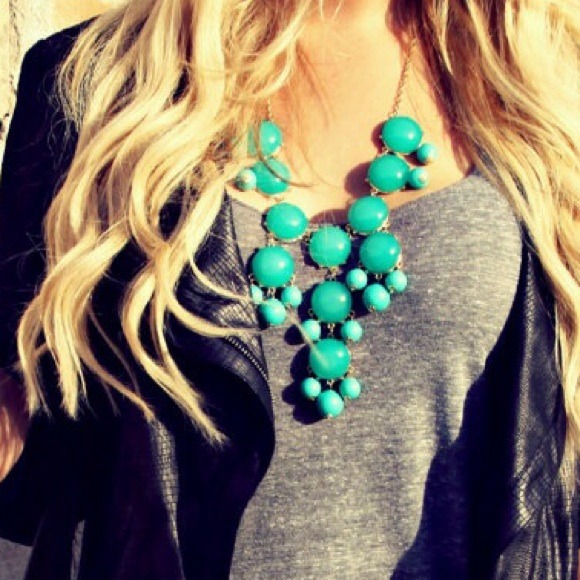 J Crew inspired Teal Bubble Necklace!