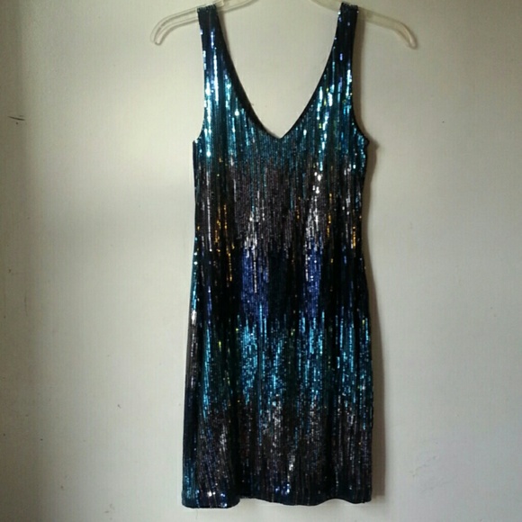 Hot ombr? sparkle sequin dress