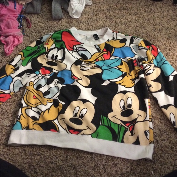 Disney characters crew neck