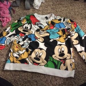 Disney characters crew neck