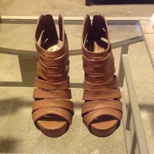 Tan Wedge Sandals