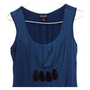 Pleated Blue Dress by Enfocus Studio