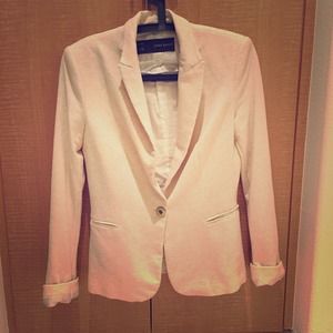 Zara Basic Collection Blazer in Cream color