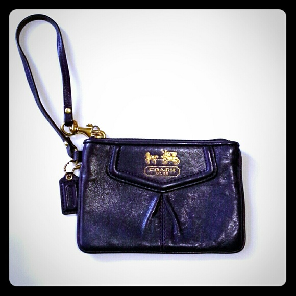 Coach leather wristlet
