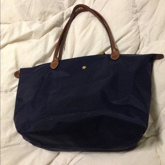 SOLD. Longchamp large navy blue handbag