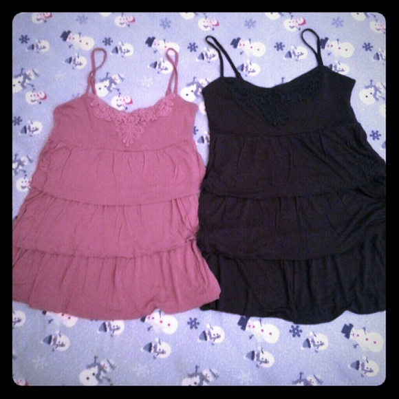 2 ruffle tops