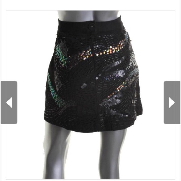 Nanette Leppore black Metallic Beaded skirt - Picture 7 of 7